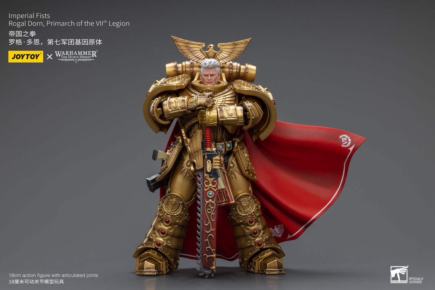 JOYTOY Warhammer The Horus Heresy Imperial Fists Rogal Dorn, Primarch of the Vllth Legion