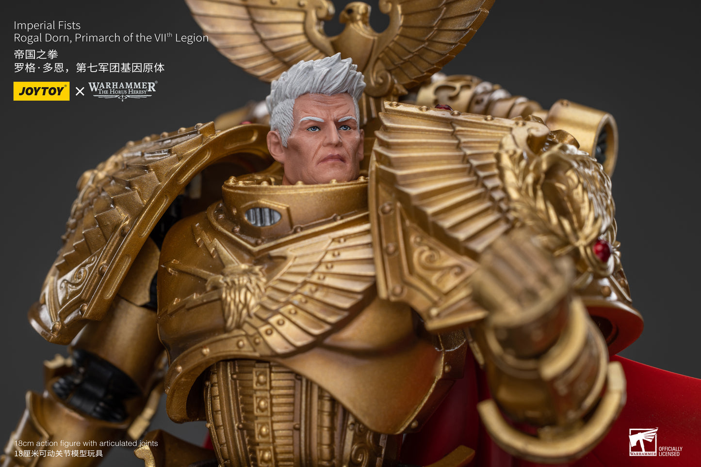 JOYTOY Warhammer The Horus Heresy Imperial Fists Rogal Dorn, Primarch of the Vllth Legion