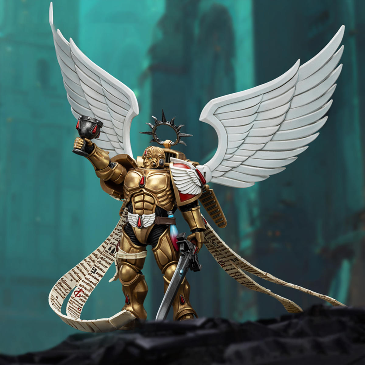 JOYTOY Warhammer 40,000 1/18 Action Figure Blood Angels The Sanguinor with Encarmine Broadsword Collection Model Birthday Gift 15Age+ Pre-Order