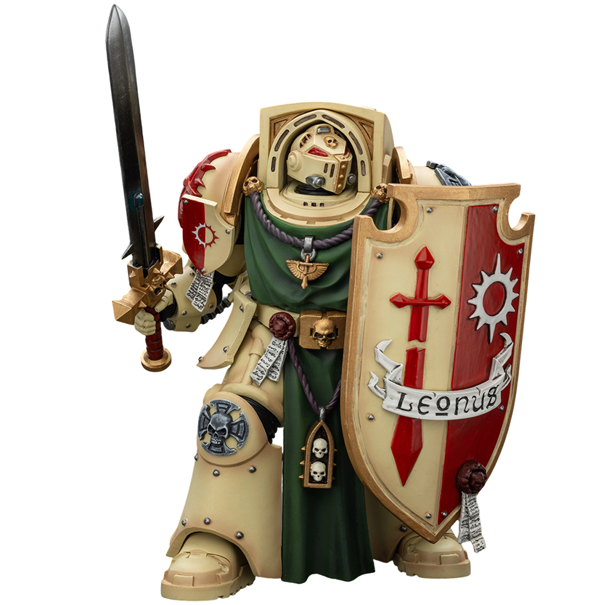 JOYTOY Warhammer 40,000 1/18 Action FigureDark Angels Deathwing Knight 2 with Power Sword, Storm Shield and Watcher in The Dark Collection Models Birthday Gifts 15Age+ Pre-Order