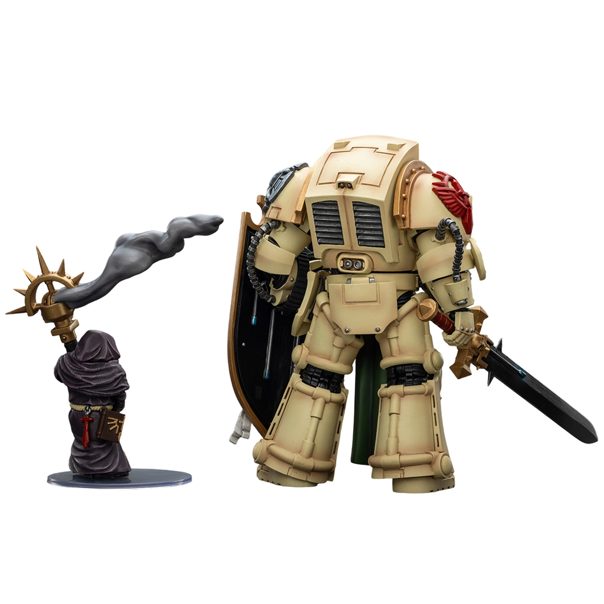 JOYTOY Warhammer 40,000 1/18 Action FigureDark Angels Deathwing Knight 2 with Power Sword, Storm Shield and Watcher in The Dark Collection Models Birthday Gifts 15Age+ Pre-Order