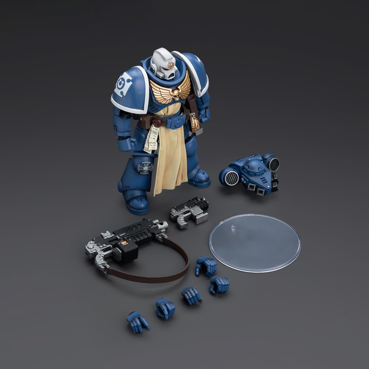 JOYTOY Warhammer 40,000 1/18 Action Figure Ultramarines Sternguard Veteran with Auto Bolt Rifle Collection Model Birthday Gifts