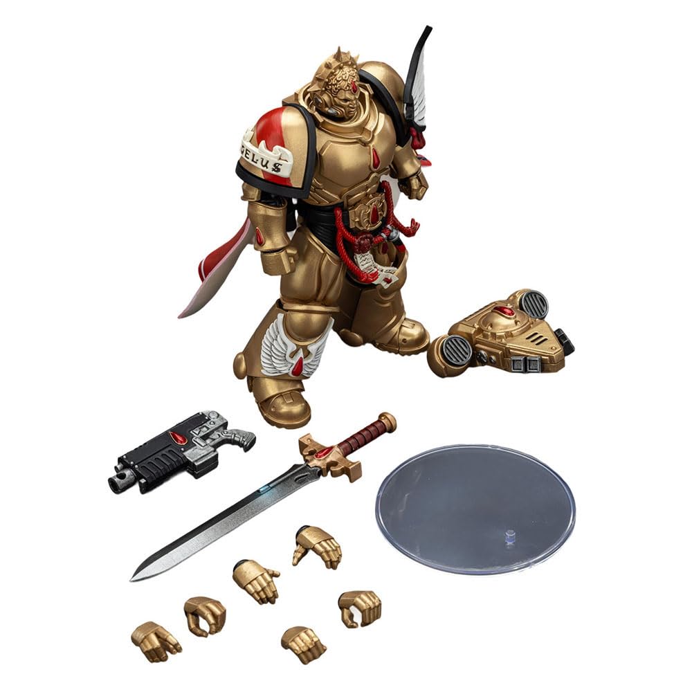 JOYTOY 1/18 Warhammer 40,000 Action Figure Blood Angels Captain with Heavy Bolt Pistol & Power Sword Collection Model Pre-Order