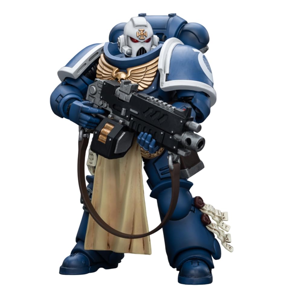 JOYTOY Warhammer 40,000 1/18 Action Figure Ultramarines Sternguard Veteran with Bolt Rifle Collection Model 15Age+ Birthday Gifts