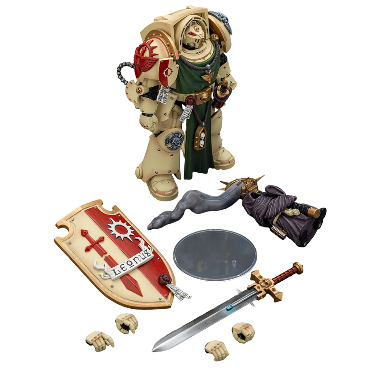JOYTOY Warhammer 40,000 1/18 Action FigureDark Angels Deathwing Knight 2 with Power Sword, Storm Shield and Watcher in The Dark Collection Models Birthday Gifts 15Age+ Pre-Order
