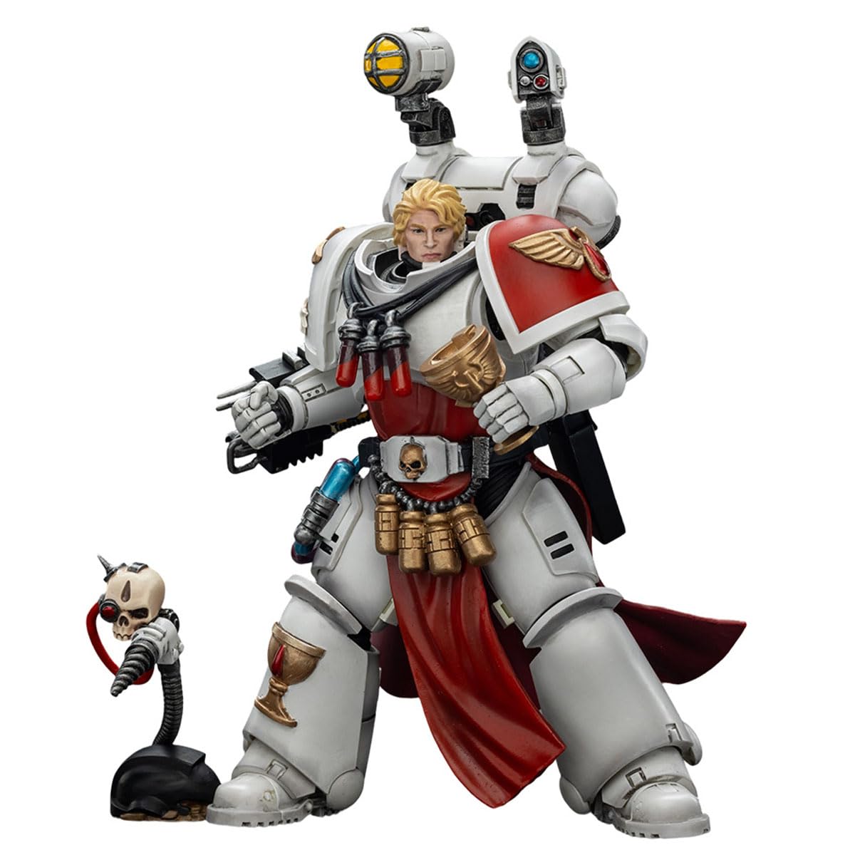 JOYTOY 1/18 Warhammer 40,000 Action Figure Blood Angels Sanguinary Priest with Heavy Bolt Pistol, chainsword and narthecium Collection Model Pre-Order