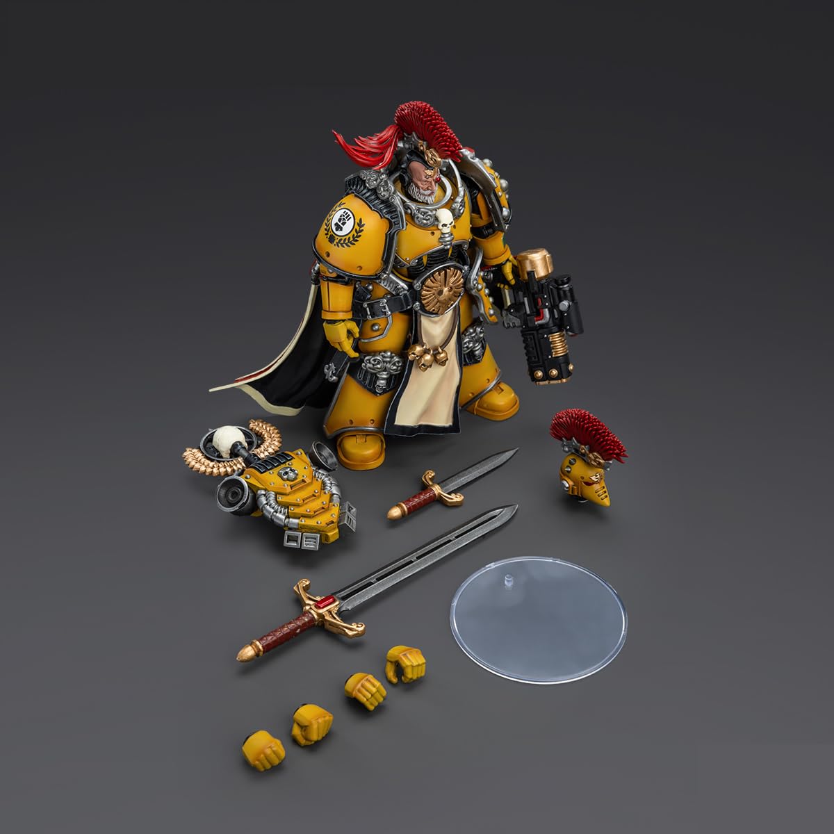 JOYTOY Warhammer 40,000 1/18 Action Figure Imperial Fists Legion Praetor with Power Sword Collection Model Christmas Birthday Gifts