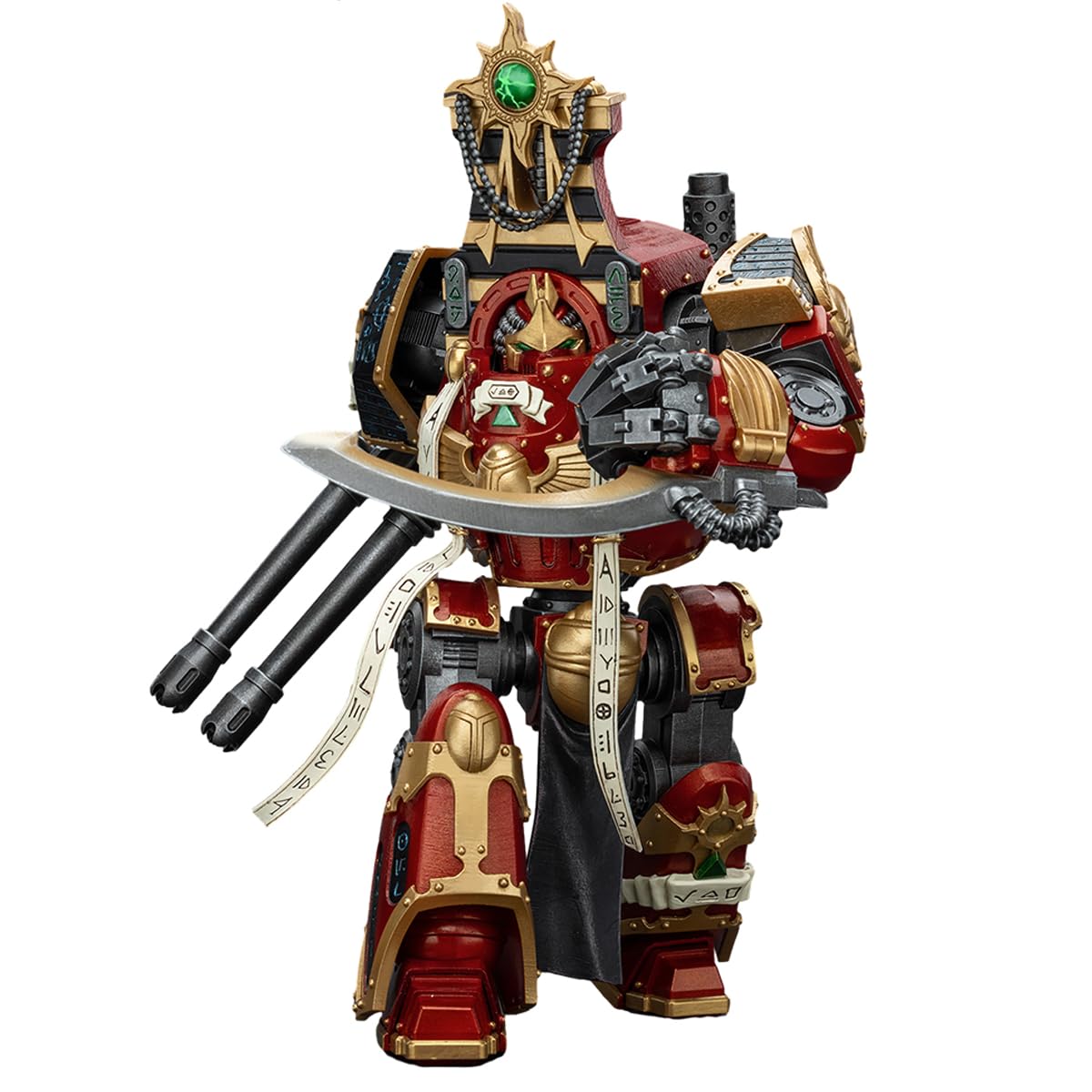 JOYTOY 1/18 Action Figure Warhammer 30K The Horus Heresy Thousand Sons Contemptor-Osiron Dreadnought with Gravis Force Blade and Gravis Autocannon Collection Model Birthday Gifts 11.81 inch