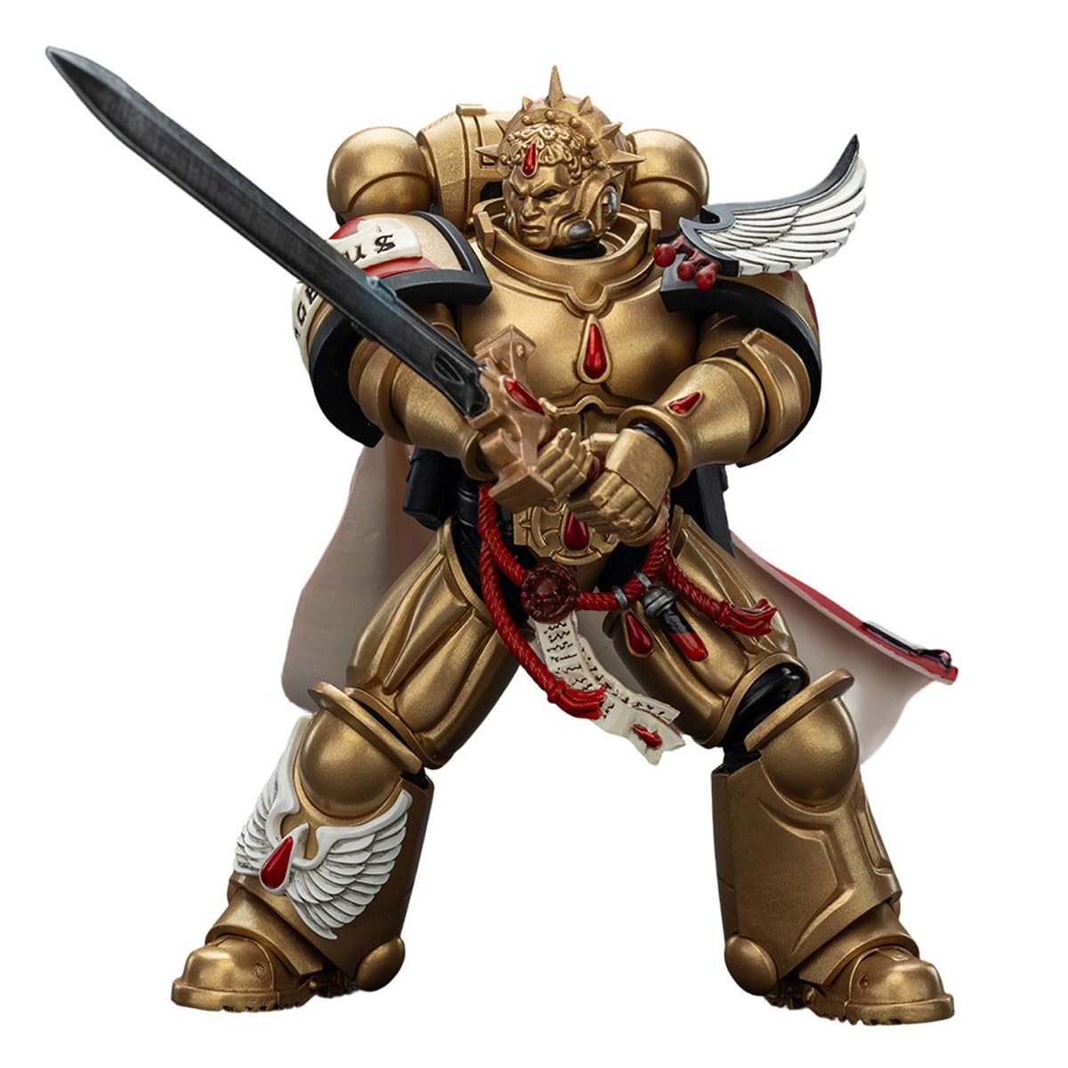 JOYTOY 1/18 Warhammer 40,000 Action Figure Blood Angels Captain with Heavy Bolt Pistol & Power Sword Collection Model Pre-Order