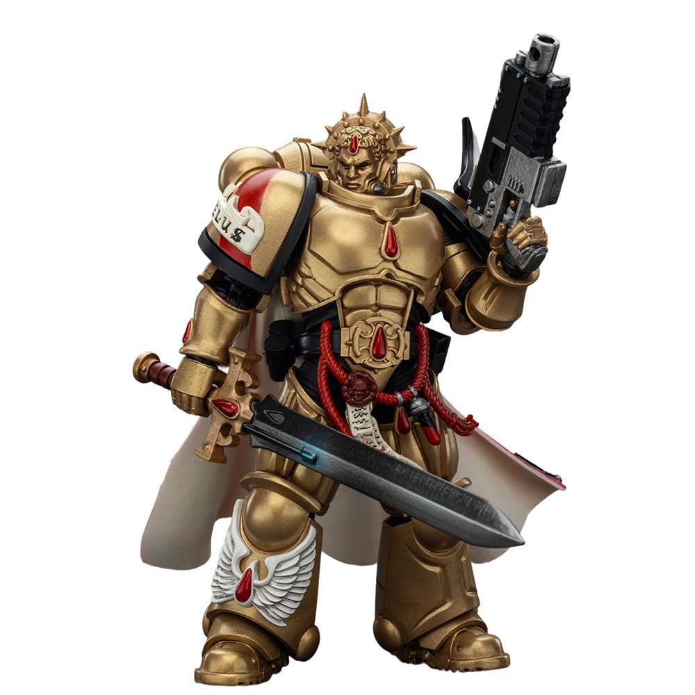 JOYTOY 1/18 Warhammer 40,000 Action Figure Blood Angels Captain with Heavy Bolt Pistol & Power Sword Collection Model Pre-Order