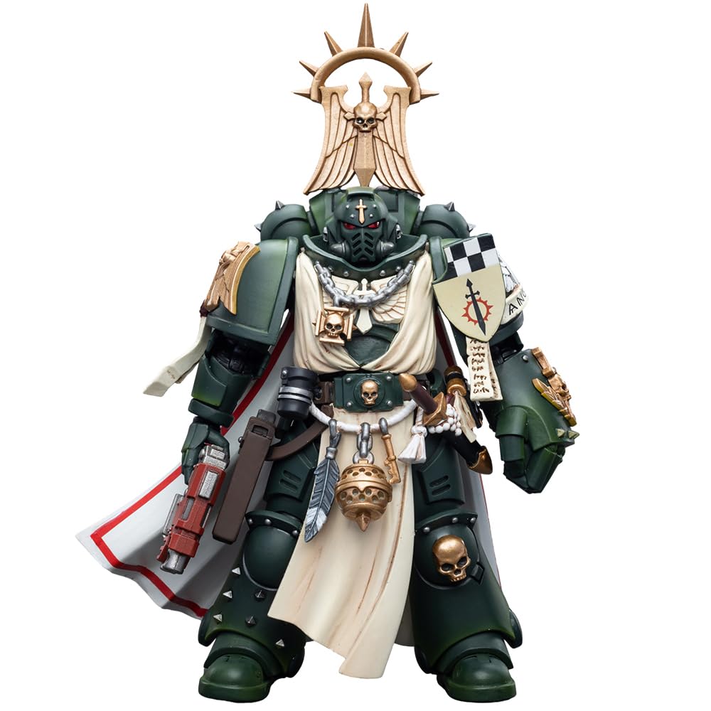 JOYTOY Warhammer 40K 1/18 Action Figure Dark Angels Master with Power Fist Collection Model 4.1-Inch