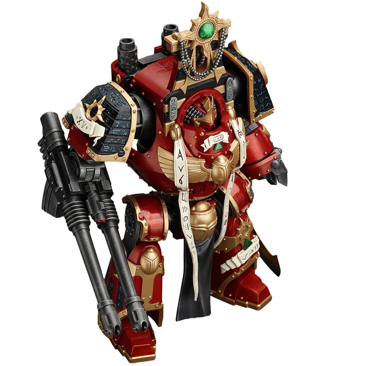 JOYTOY 1/18 Action Figure Warhammer 30K The Horus Heresy Thousand Sons Contemptor-Osiron Dreadnought with Gravis Force Blade and Gravis Autocannon Collection Model Birthday Gifts 11.81 inch