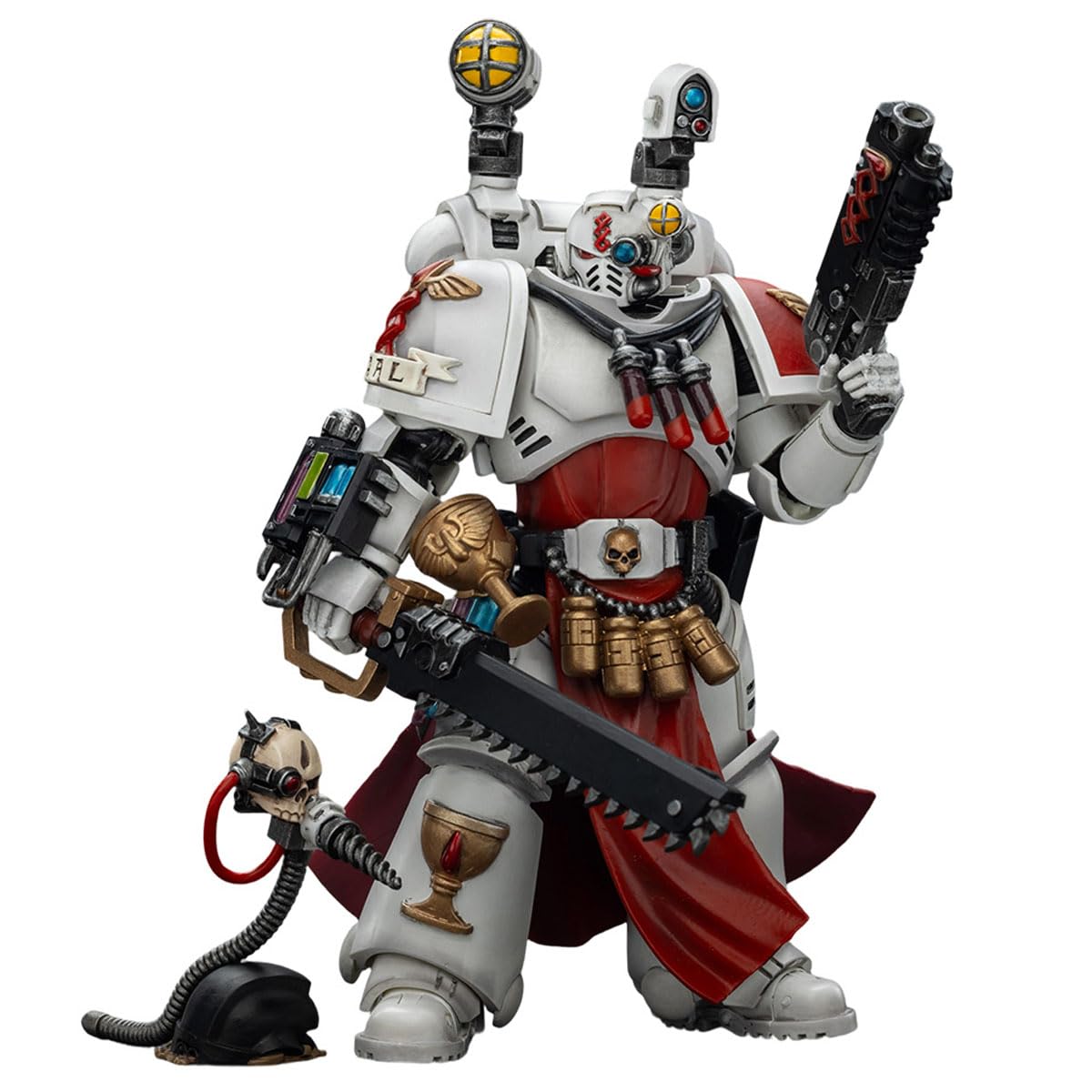 JOYTOY 1/18 Warhammer 40,000 Action Figure Blood Angels Sanguinary Priest with Heavy Bolt Pistol, chainsword and narthecium Collection Model Pre-Order