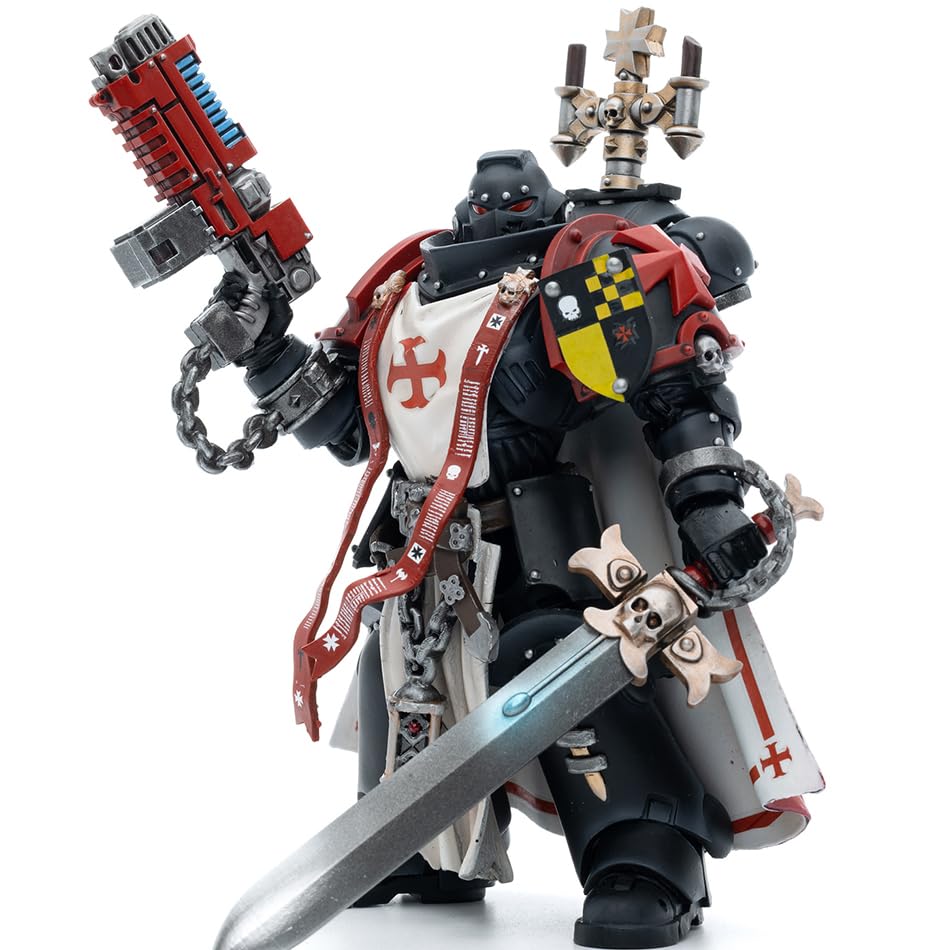 JOYTOY 1/18 Warhammer 40,000 Action Figure Black Templars Sword Brethren Brother Lombast Collection Models Birthday Gifts (4.7Inch)