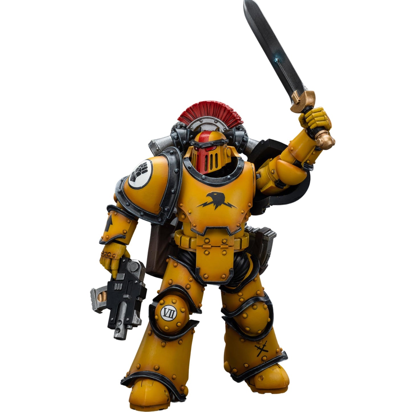 JOYTOY Warhammer 40,000 1/18 Action Figure Imperial Fists Legion MkIII Tactical Squad Sergeant with Power Sword Collection Model Christmas Birthday Gifts