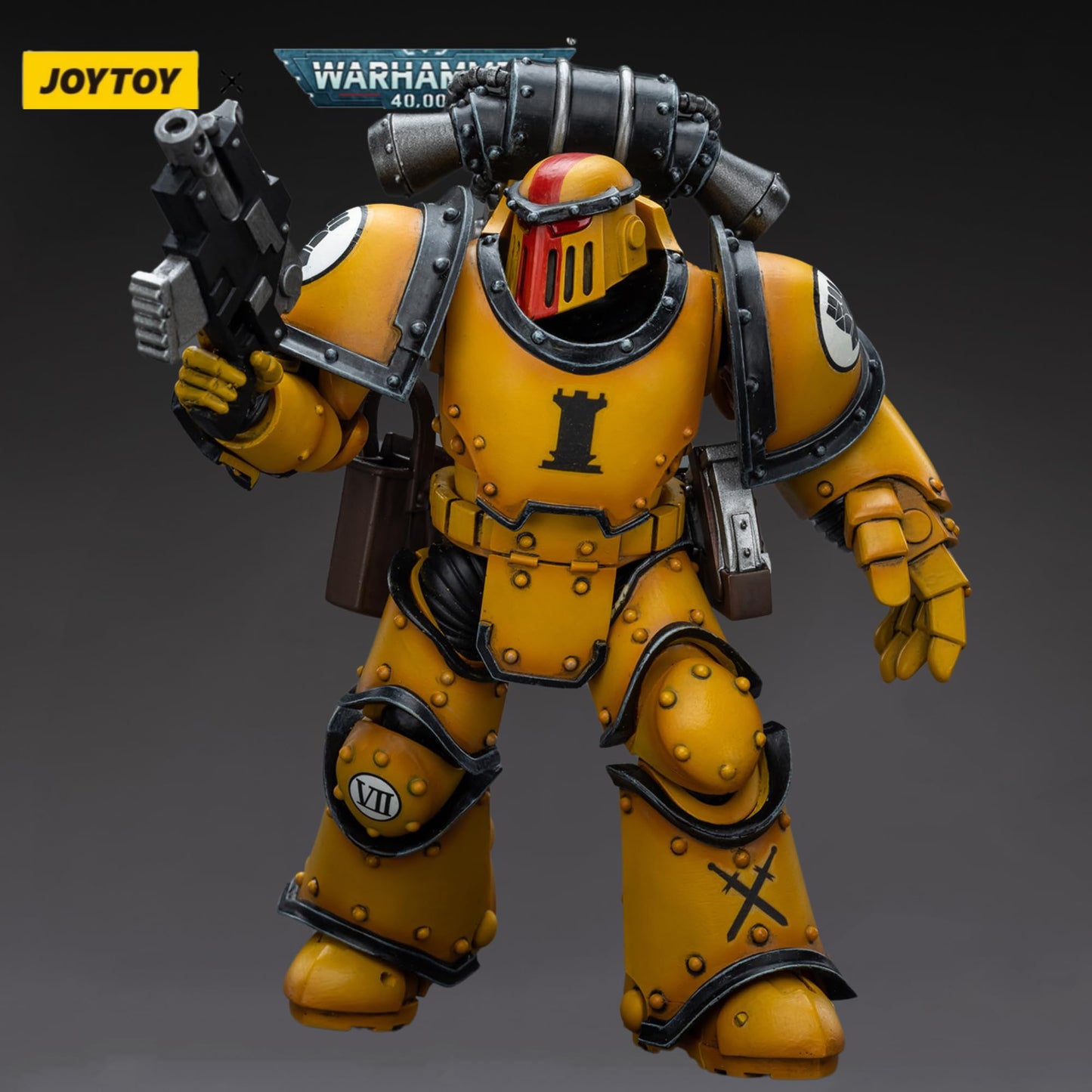JOYTOY Warhammer 40,000 1/18 Action Figure Imperial Fists Legion MkIII Tactical Squad Sergeant with Power Fist Collection Model Christmas Birthday Gifts