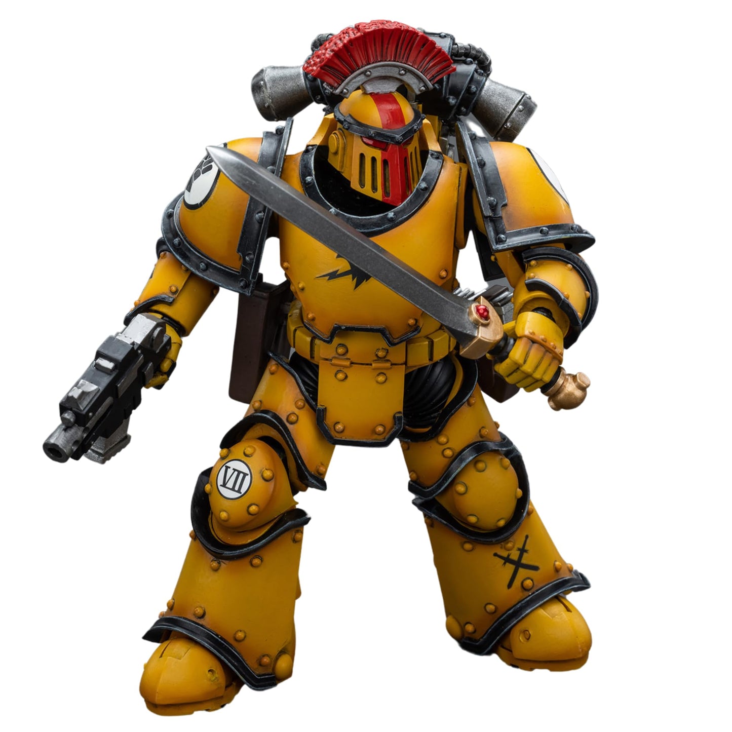 JOYTOY Warhammer 40,000 1/18 Action Figure Imperial Fists Legion MkIII Tactical Squad Sergeant with Power Sword Collection Model Christmas Birthday Gifts