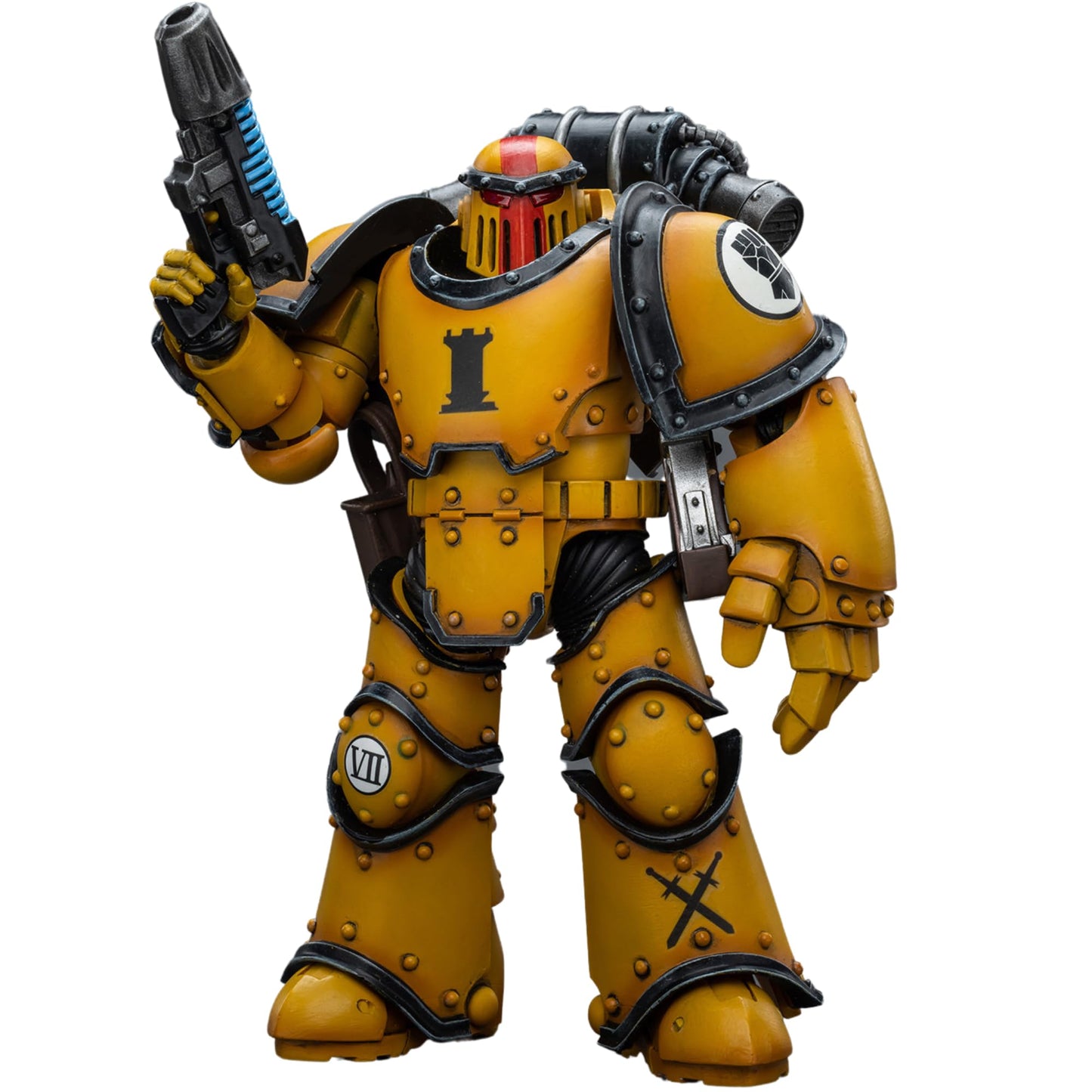 JOYTOY Warhammer 40,000 1/18 Action Figure Imperial Fists Legion MkIII Tactical Squad Sergeant with Power Fist Collection Model Christmas Birthday Gifts