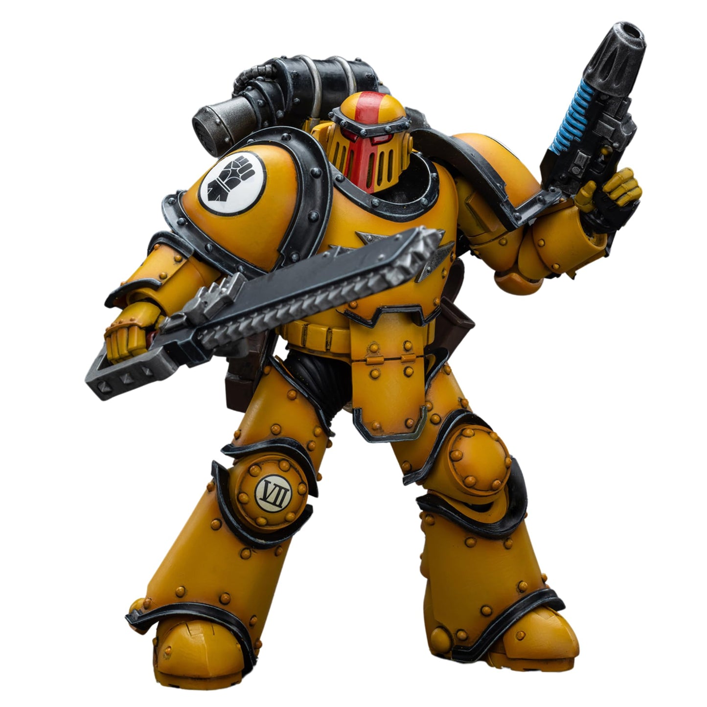 JOYTOY Warhammer 40,000 1/18 Action Figure Imperial Fists Legion MkIII Despoiler Squad Sergeant with Plasma Pistol Collection Model Christmas Birthday Gifts