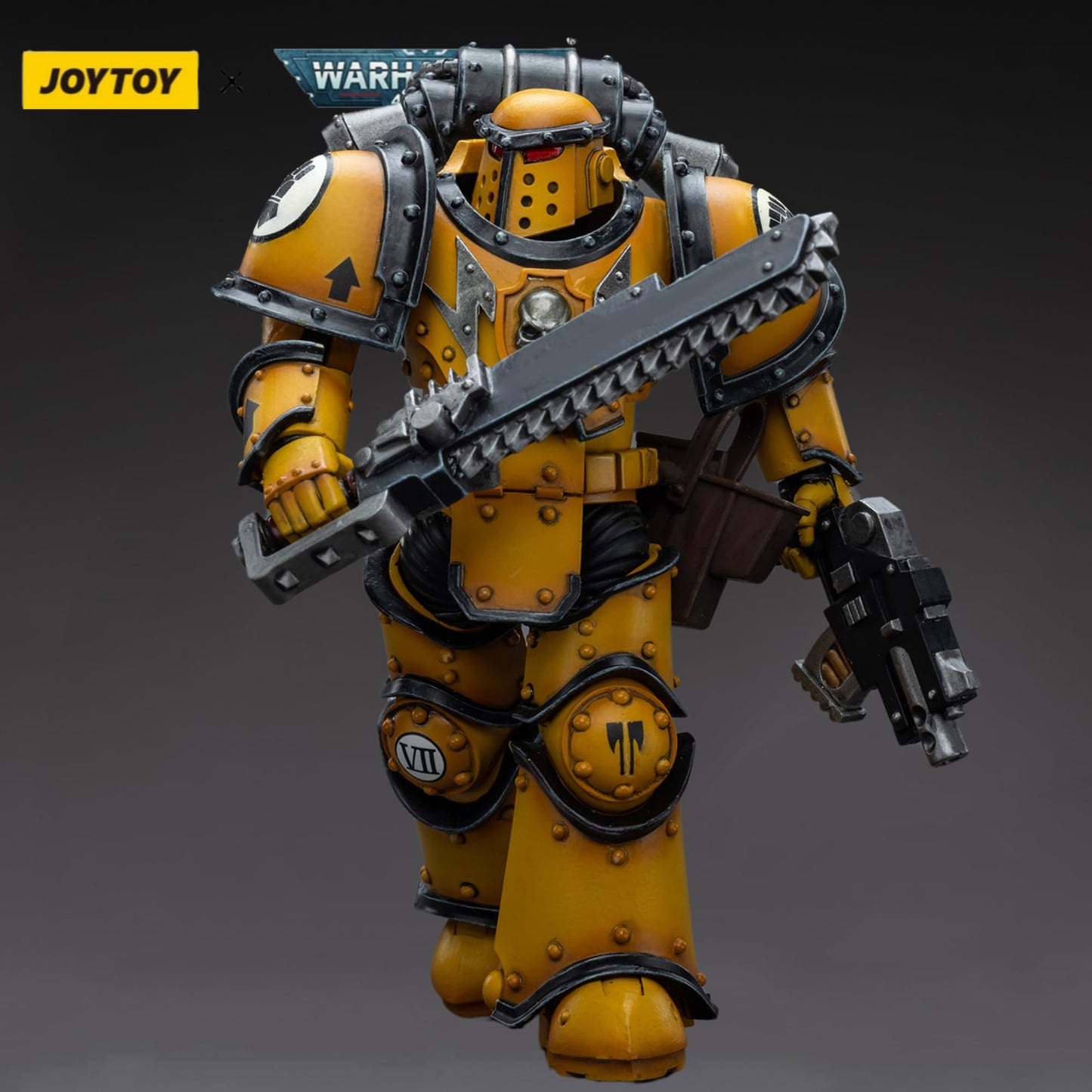 JOYTOY Warhammer 40,000 1/18 Action Figure Imperial Fists Legion MkIII Tactical Squad Sergeant with Power Sword Collection Model Christmas Birthday Gifts