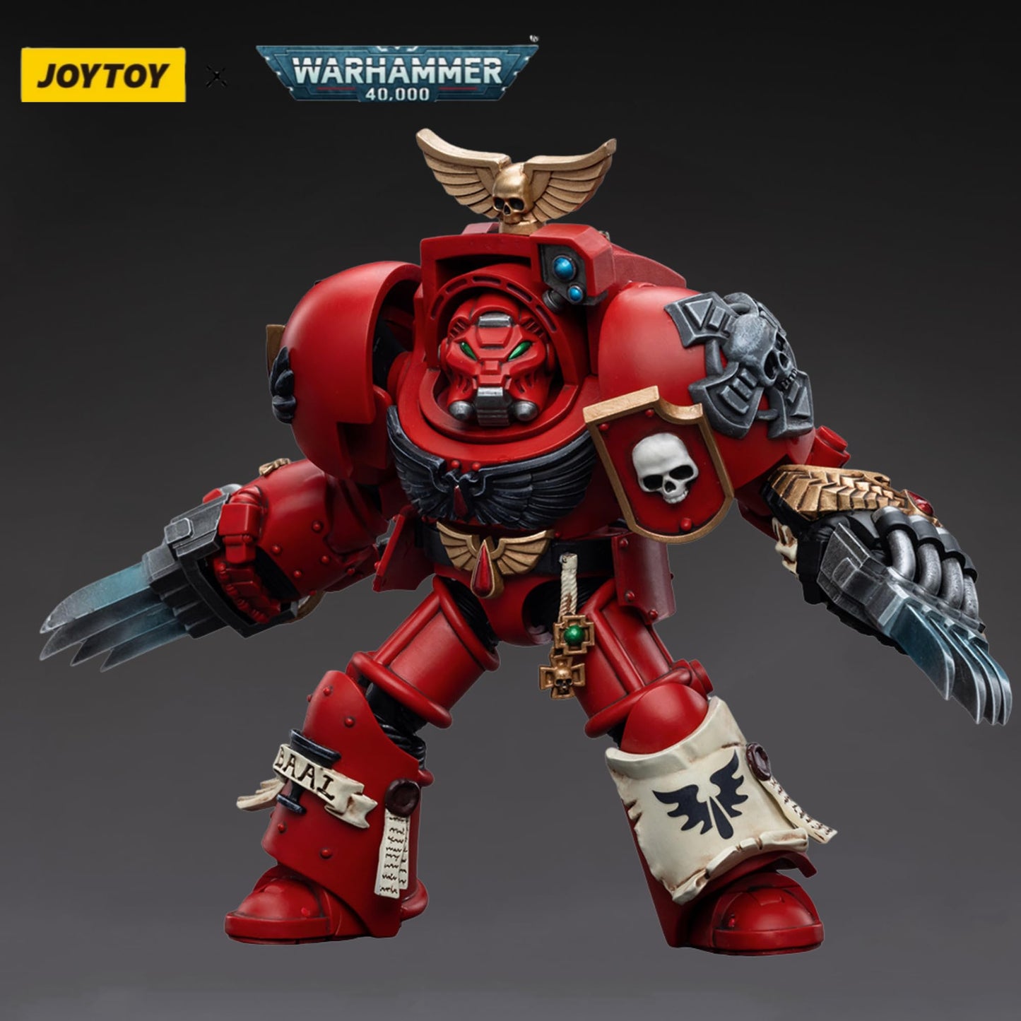 JOYTOY Warhammer 40,000 1/18 Action Figure Blood Angels Assault Terminators Brother Nassio Collection Model Birthday