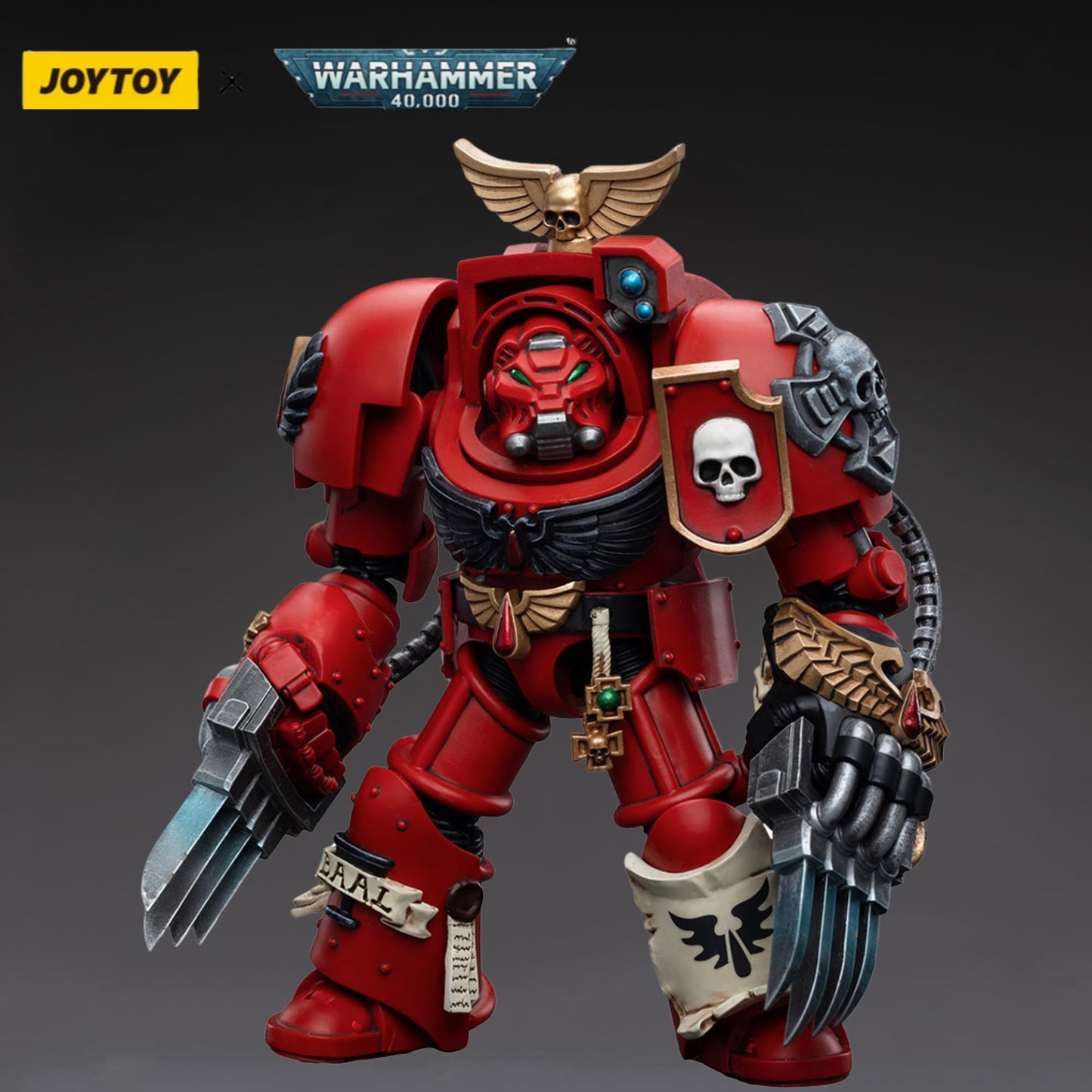 JOYTOY Warhammer 40,000 1/18 Action Figure Blood Angels Assault Terminators Brother Nassio Collection Model Birthday