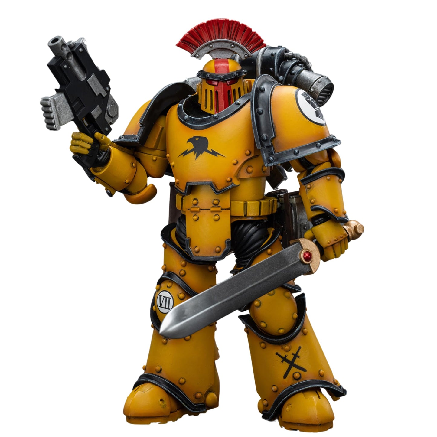 JOYTOY Warhammer 40,000 1/18 Action Figure Imperial Fists Legion MkIII Tactical Squad Sergeant with Power Sword Collection Model Christmas Birthday Gifts