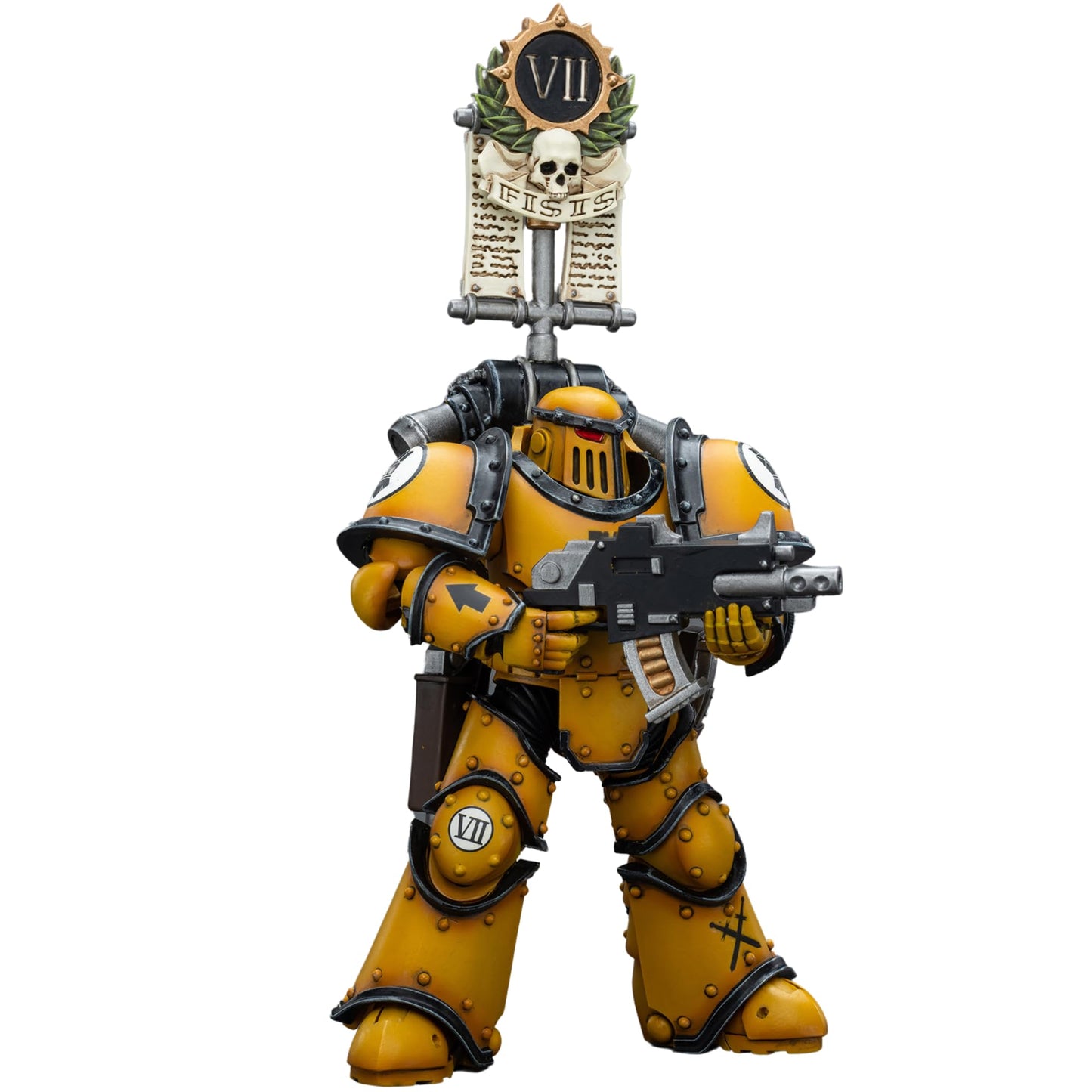 JOYTOY Warhammer 40,000 1/18 Action Figure Imperial Fists Legion MkIII Tactical Squad Legionary with Legion Vexilla Collection Model Christmas Birthday Gifts