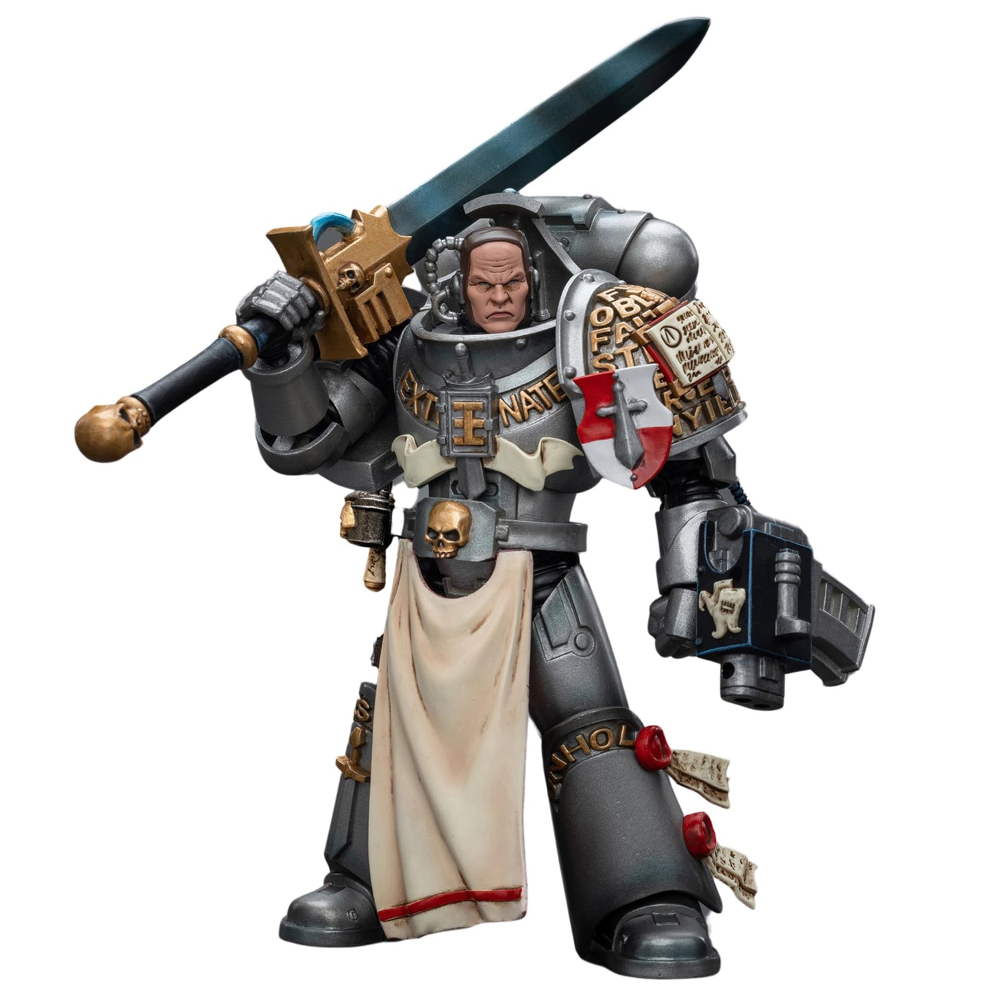 JOYTOY Warhammer 40K Action Figure Grey Knights Strike Squad Justicar Anime Collection Model 1/18 Christmas, Birthday Gift
