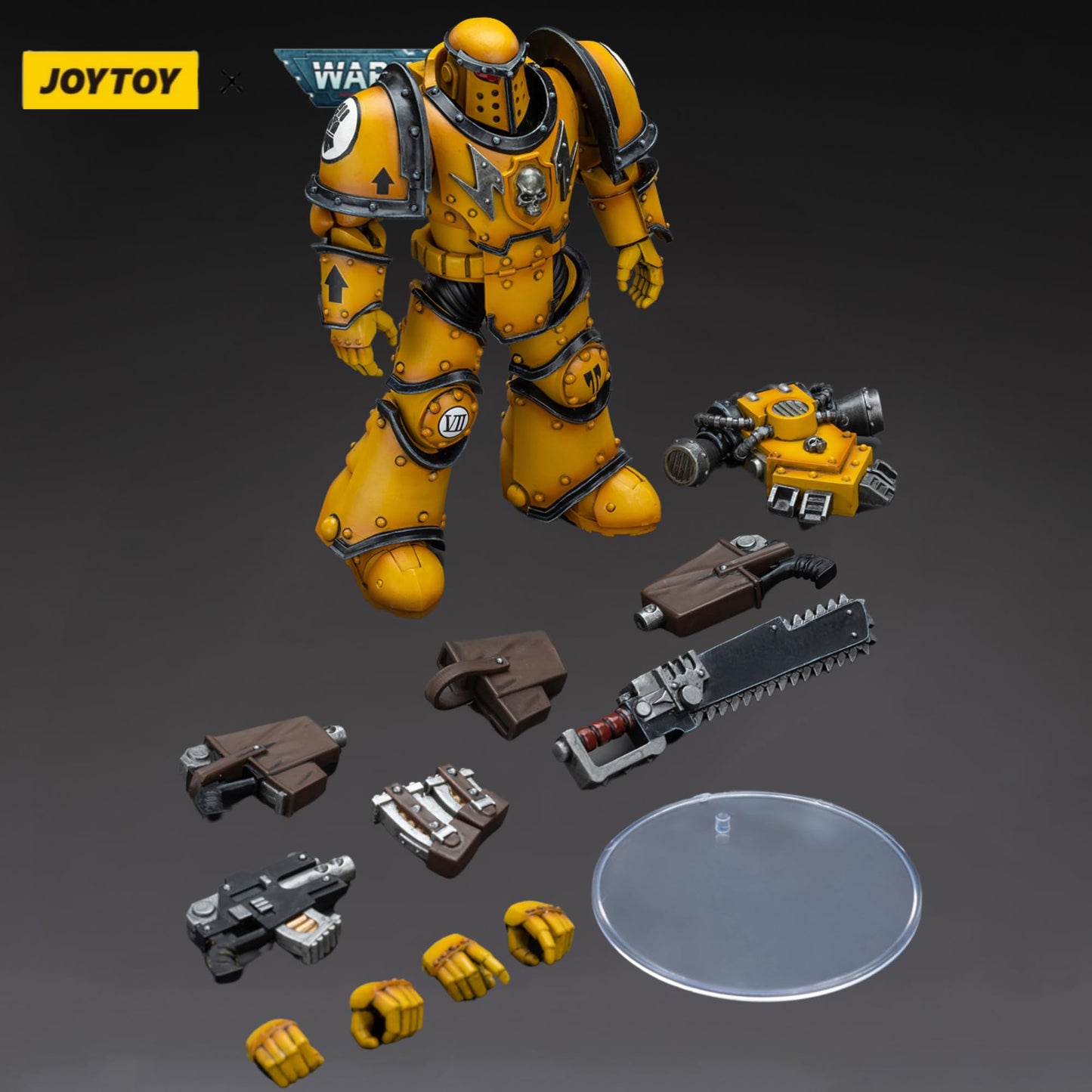 JOYTOY Warhammer 40,000 1/18 Action Figure Imperial Fists Legion MkIII Tactical Squad Sergeant with Power Sword Collection Model Christmas Birthday Gifts