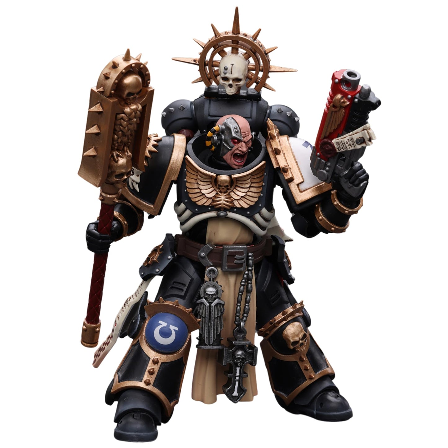 JOYTOY Warhammer 40K 1/18 Action Figure Ultramarines Chaplain Indomitus Collection Anime Model Gift