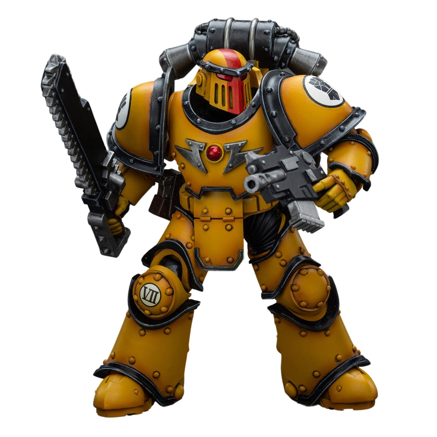 JOYTOY Warhammer 40,000 1/18 Action Figure Imperial Fists Legion MkIII Despoiler Squad Sergeant with Plasma Pistol Collection Model Christmas Birthday Gifts