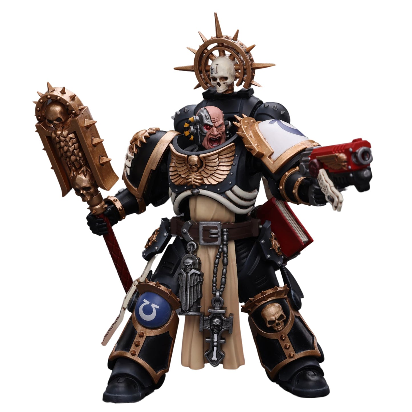 JOYTOY Warhammer 40K 1/18 Action Figure Ultramarines Chaplain Indomitus Collection Anime Model Gift