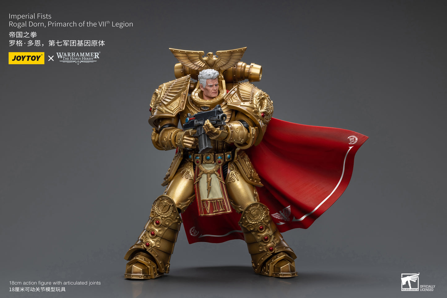 JOYTOY Warhammer The Horus Heresy Imperial Fists Rogal Dorn, Primarch of the Vllth Legion