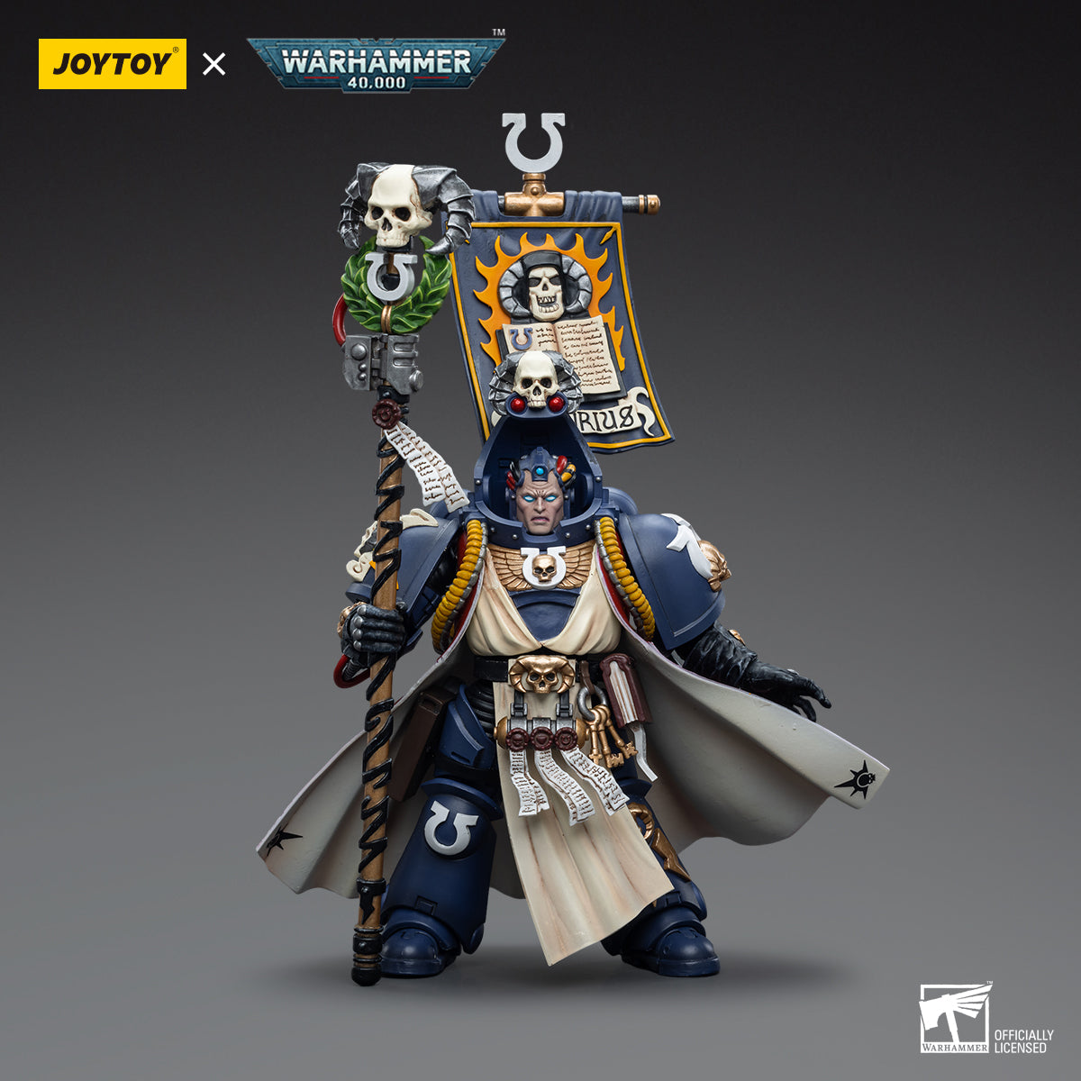 JOYTOY Action Figure 1/18 Ultramarines Chief Librarian Tigurius Model Birthday Gifts