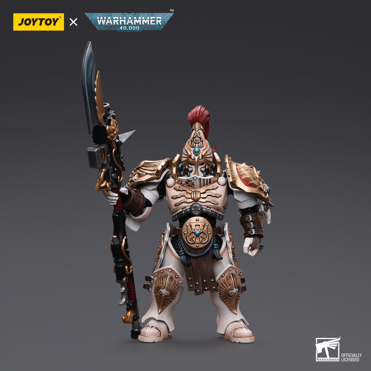 JOYTOY Action Figure 1/18 Adeptus Custodes Solar Watch Custodian Guard with Guardian Spear Model Birthday Gifts