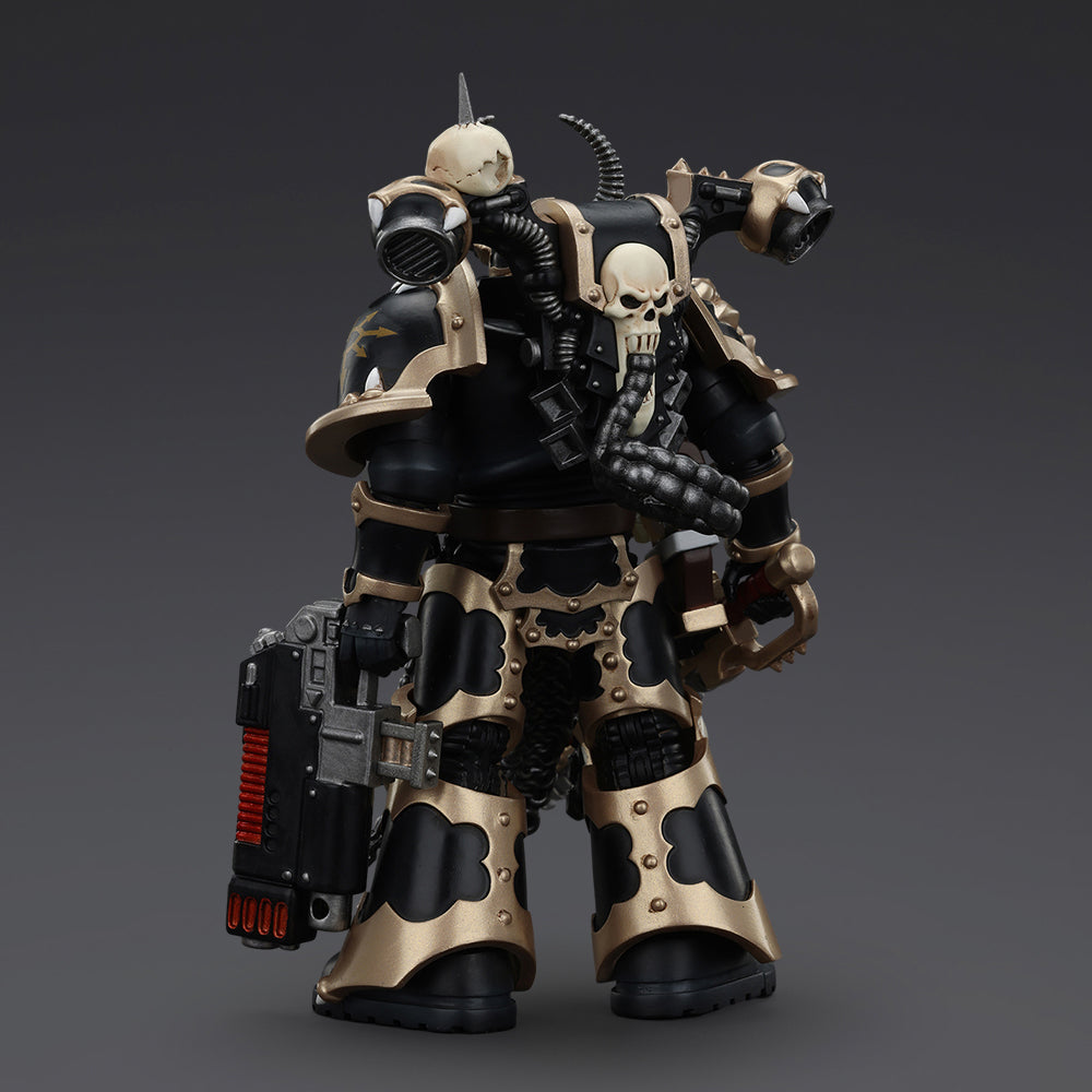 JOYTOY-Warhammer The Horus Heresy-1:18-Action Figure-Chaos Space Marines Black Legion Chosen with Combi-melta and chainsword-Collection Model Birthday Gifts