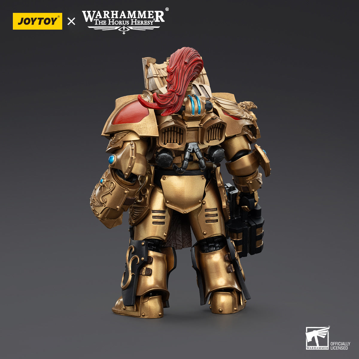 JOYTOY Action Figure Strife Mecha Action Figure Legio Custodes Aquilon Terminator Squad Aquilon with Lastrum Storm Bolter