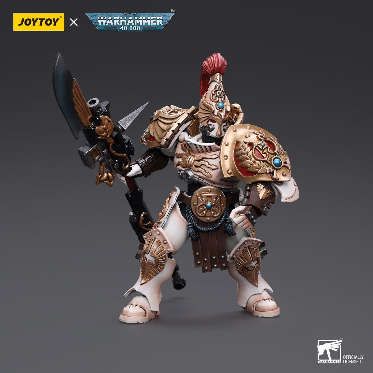 JOYTOY Action Figure 1/18 Adeptus Custodes Solar Watch Custodian Guard with Guardian Spear Model Birthday Gifts