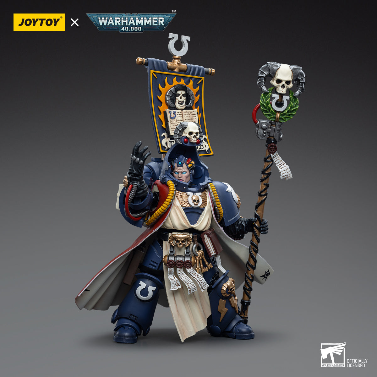 JOYTOY Action Figure 1/18 Ultramarines Chief Librarian Tigurius Model Birthday Gifts