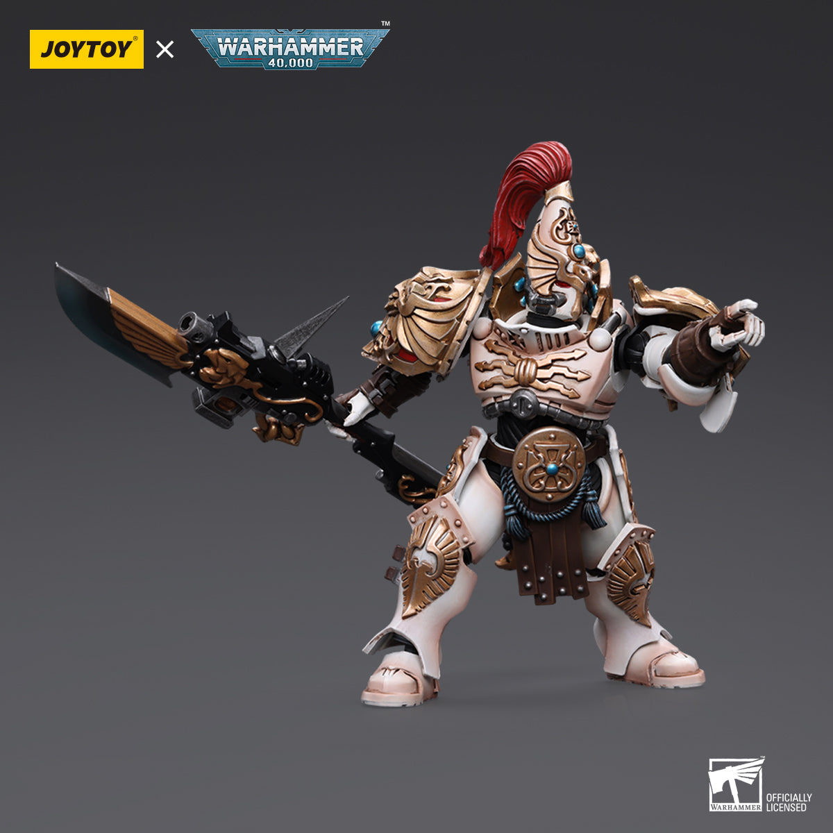 JOYTOY Action Figure 1/18 Adeptus Custodes Solar Watch Custodian Guard with Guardian Spear Model Birthday Gifts