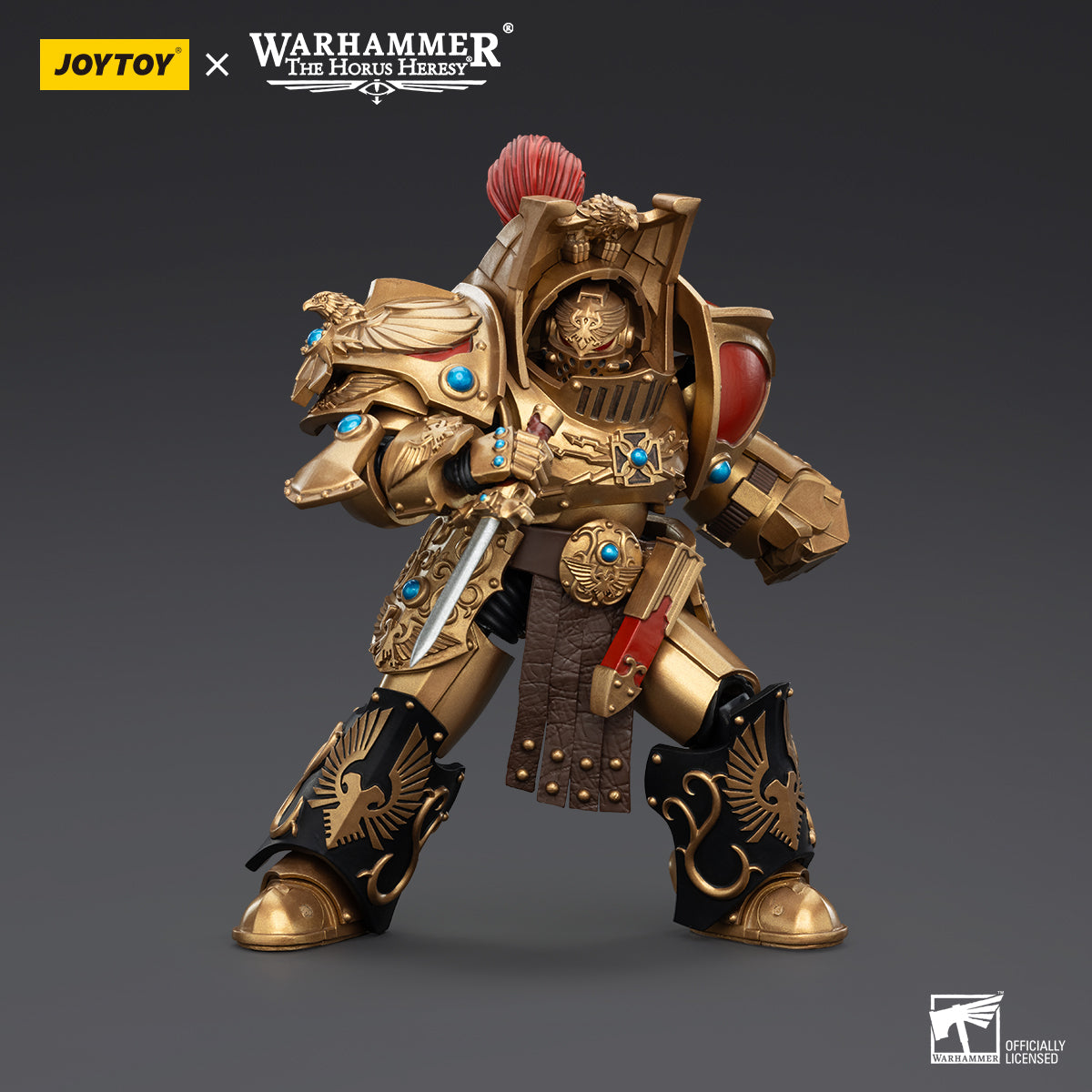 JOYTOY Action Figure Strife Mecha Action Figure Legio Custodes Aquilon Terminator Squad Aquilon with Lastrum Storm Bolter