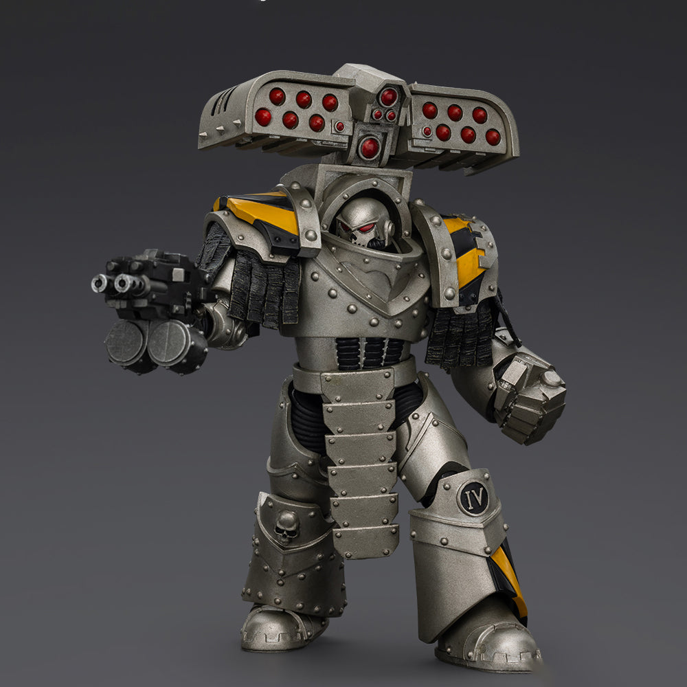 JOYTOY Warhammer 40,000 The Horus Heresy 1/18 Action Figure-Iron Warriors Tyrant Siege Master Terminator with Rocket Launcher Collection Model Birthday Gift