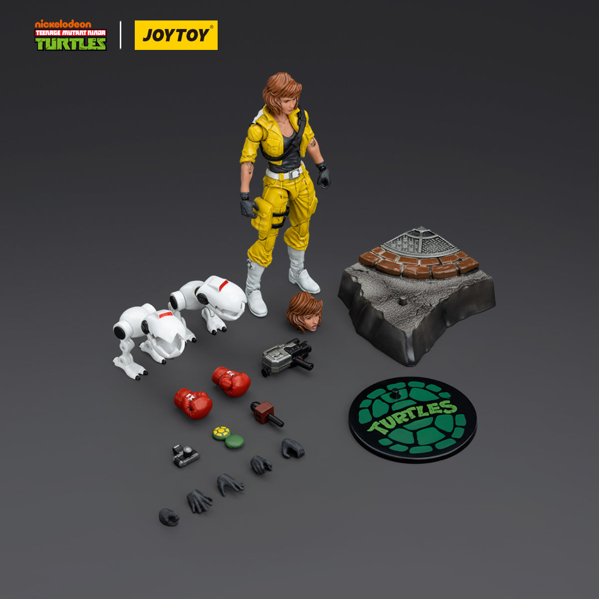 JOYTOY Action Figure 1/18 TMNT-April O'Neil Model Birthday Gifts