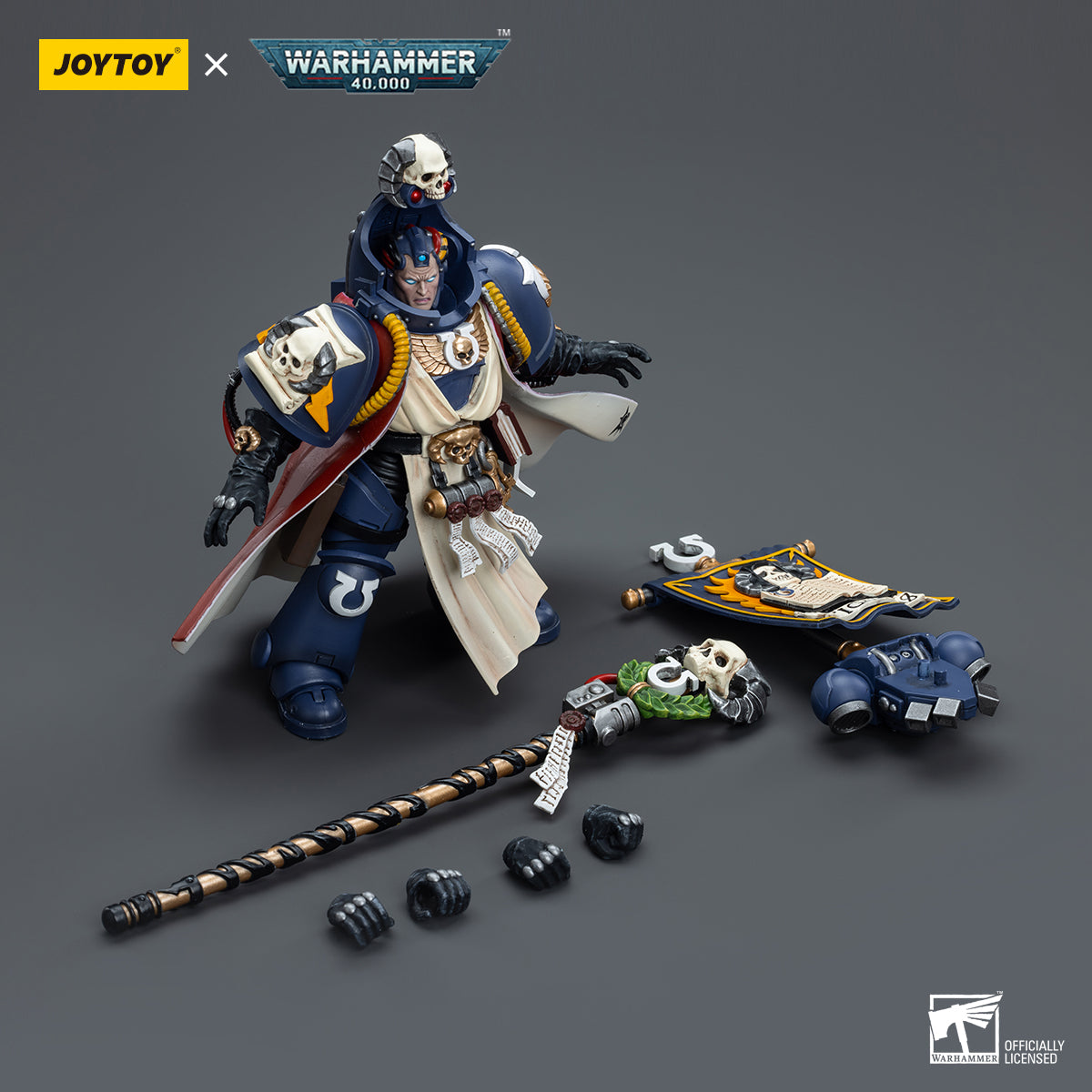 JOYTOY Action Figure 1/18 Ultramarines Chief Librarian Tigurius Model Birthday Gifts