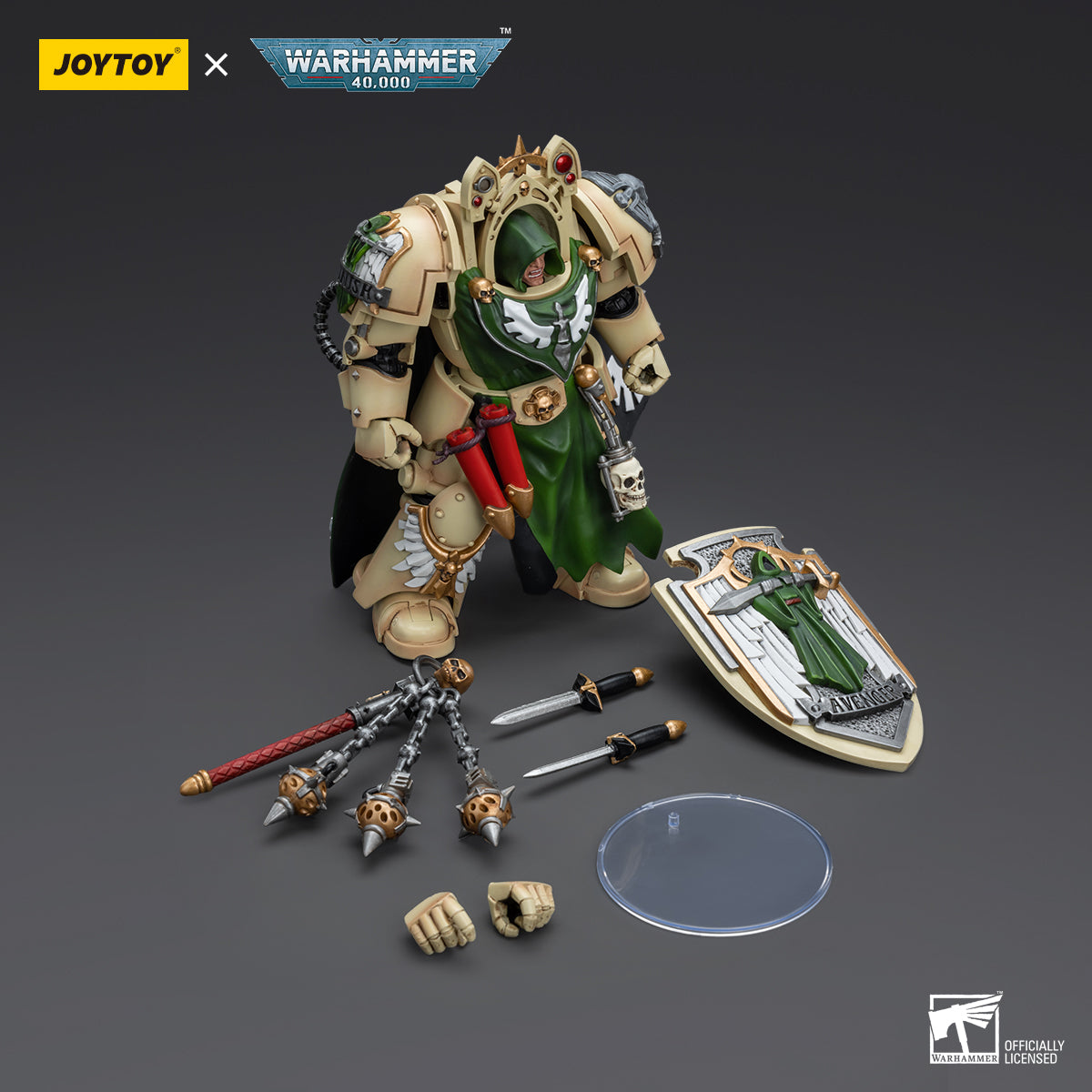 JOYTOY Action Figure 1/18 Dark Angels Deathwing Knight Master with Flail of the Unforgiven Model Birthday Gifts