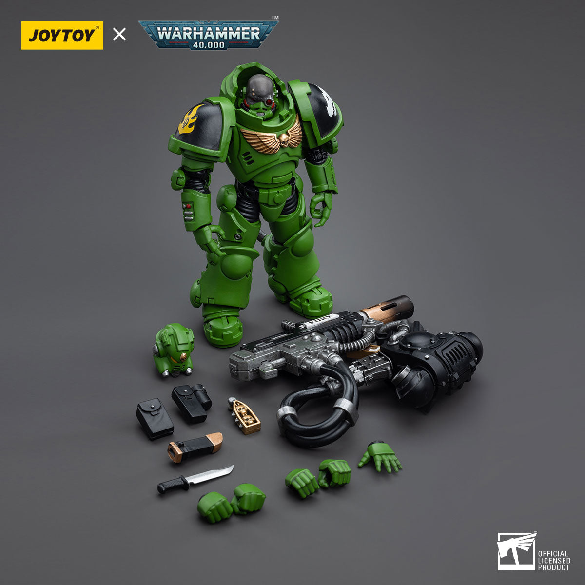 JOYTOY Warhammer 40000 1/18 Action Figure Salamanders Eradicators Sergeant Bragar & Intercessors Brother Haecule