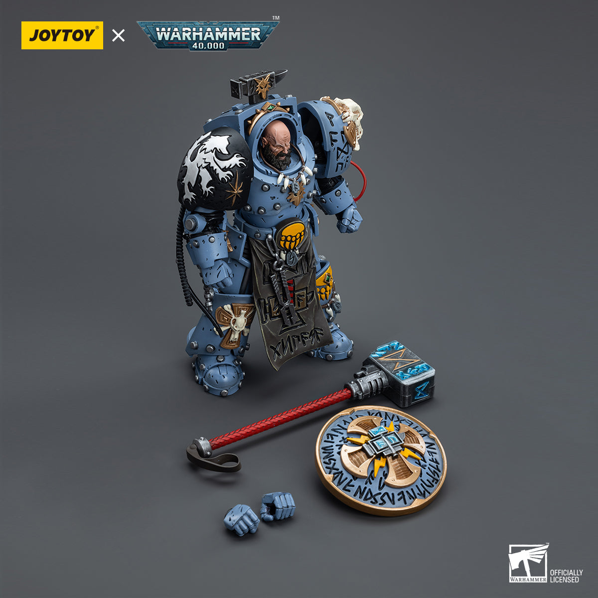 JOYTOY Action Figure 1/18 Space Wolves Arjac Rockfist Model Birthday Gifts