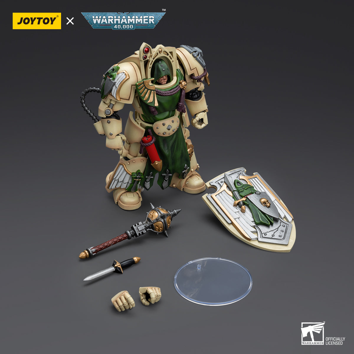 JOYTOY Action Figure 1/18 Dark Angels Deathwing Knight with Mace of Absolution 1 Model Birthday Gifts