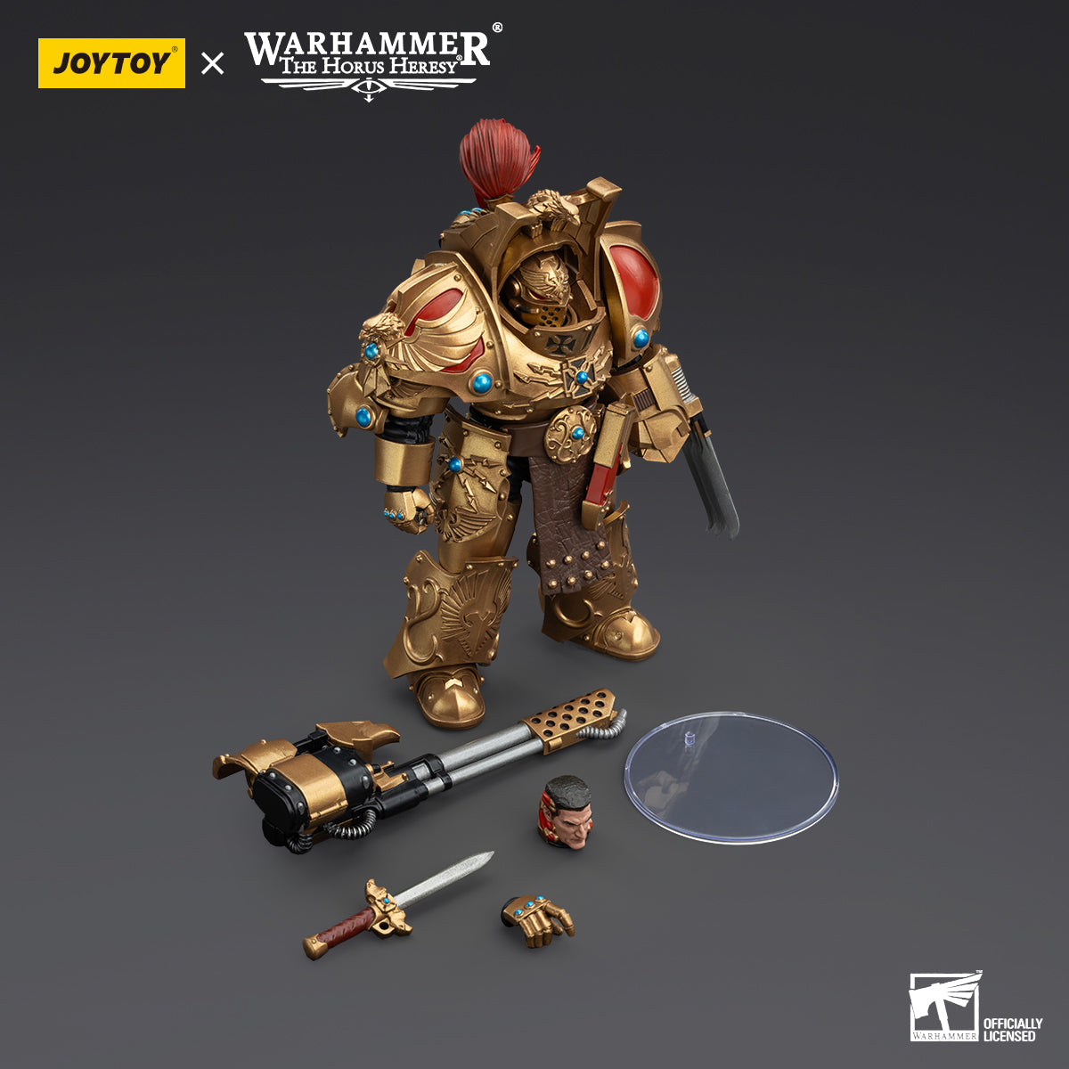 JOYTOY Action Figure 1/18 Legio Custodes Aquilon Terminator Squad Aquilon with Infernus Firepike Model Birthday Gifts